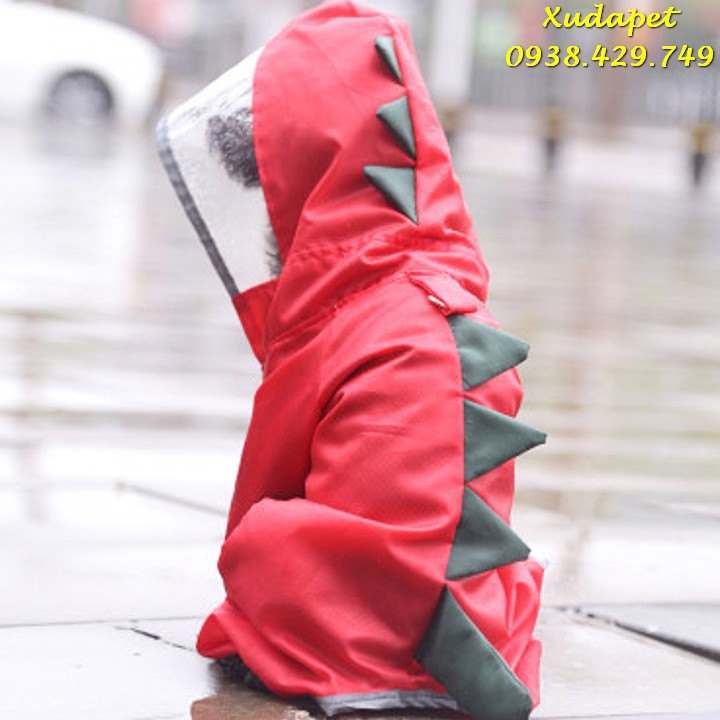 Áo Mưa Hình Khủng Long Cho Chó Mèo  giúp giữ ấm, giúp bảo vệ sức khỏe của thú cưng - Xudapet - SP005240