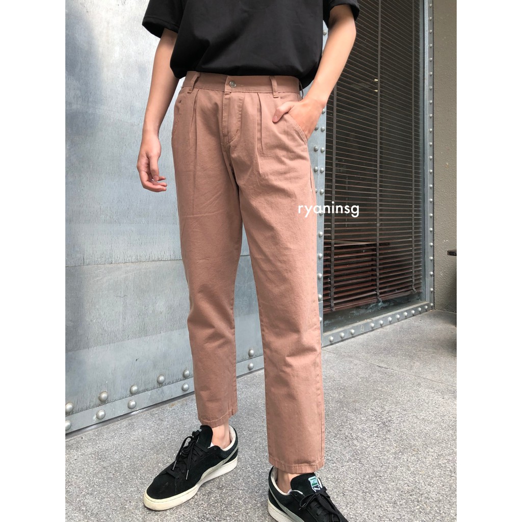 QUẦN KAKI DÁNG BAGGY ÔM MÀU BE/ NÂU RYAN FORM DÁNG HÀN QUỐC ĐI HỌC ĐI CHƠI ĐI LÀM