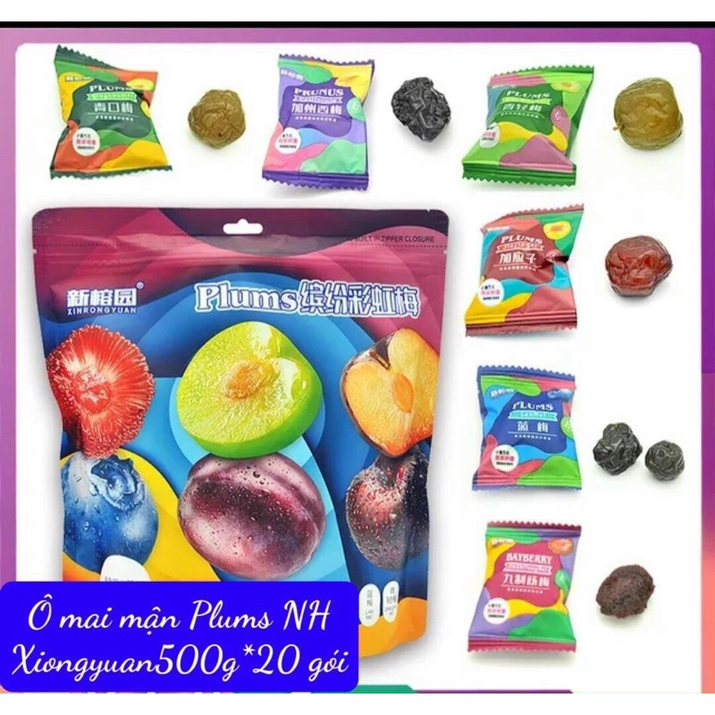 [Mã 154FMCGSALE giảm 8% đơn 500K] Ô mai mận plums gói 500g mix sẵn nhiều vị
