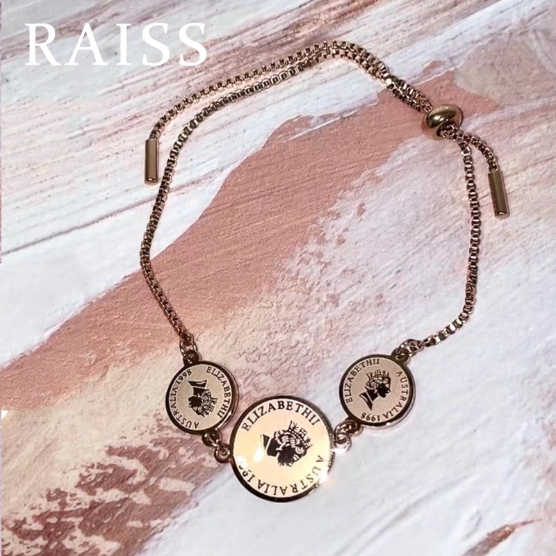 Vòng Tay Nữ 3 Đồng Xu Tròn Thời Trang Hàn Quốc