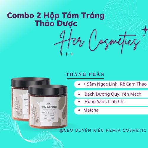 COMBO 2 Hủ Bột Tắm Trắng Thuốc Bắc Thảo Mộc Trắng Da Toàn Thân Chuẩn Spa Dạng Hủ 300gr 100% Thiên Nhiên HERBAL BATHPOW | WebRaoVat - webraovat.net.vn