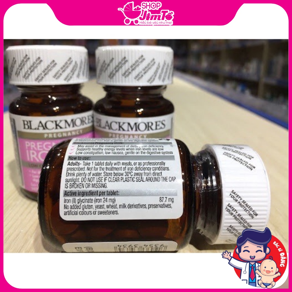 Viên Sắt  Blackmores Iron For Woman Bổ Sung Sắt Cho Phụ Nữ Trước Và Sau Sinh Lọ 30v