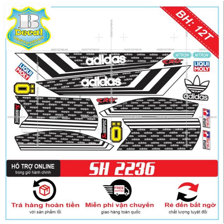 ( Quí khách vui lòng mang ra tiệm cho thợ dán ) Tem SH 2019 ADIDASS [Bi Decal]