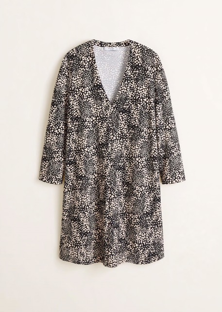 Đầm MNGO suông cổ V tay lỡ xuất dư (2 màu) | BigBuy360 - bigbuy360.vn