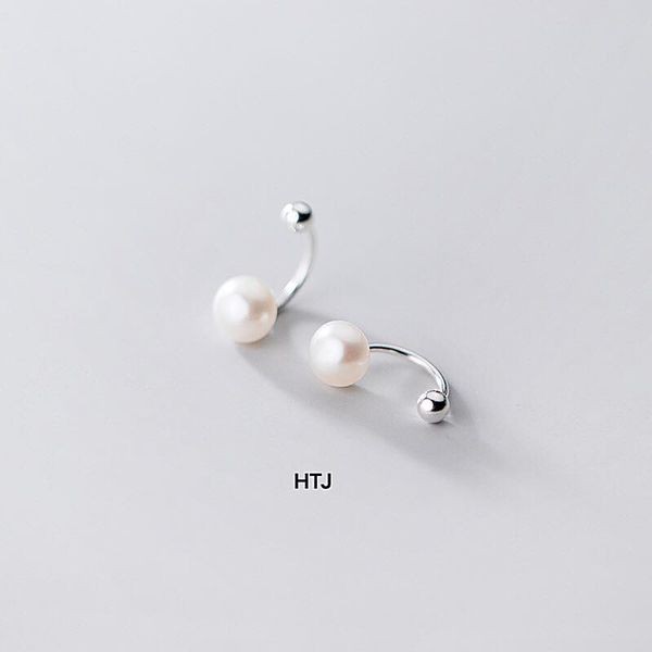 Khuyên bạc gắn hạt trai nhân tạo / Bông tai bạc nữ nhỏ xinh/ Nụ bạc bibi silver