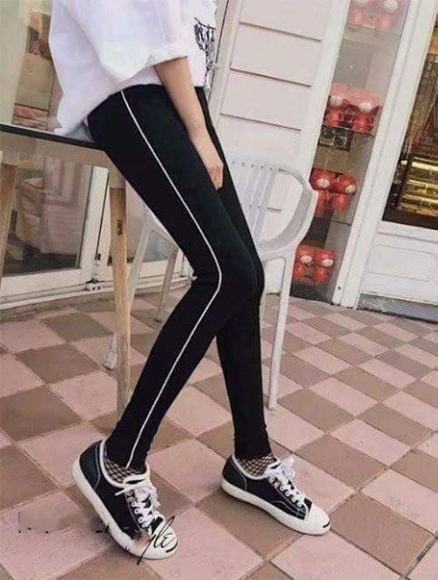 Nhập WAFS1822 hoàn 15% tối đa 25k xu_ Quần Legging 1 sọc