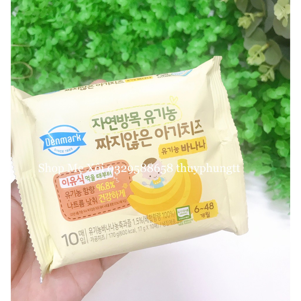 Phô mai hữu cơ tách muối DENMARK Hàn Quốc gói 10 miếng (có kèm đá khô) | BigBuy360 - bigbuy360.vn