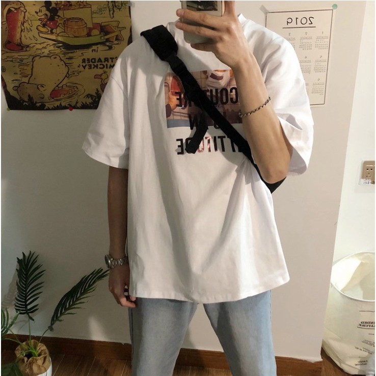 Áo thun tay lỡ Nam Nữ form rộng vải Cotton, áo phông tay lỡ Unisex A27 | BigBuy360 - bigbuy360.vn