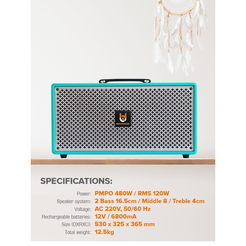 Loa di động cao cấp chính hãng Best Sound M6s Musicbox
