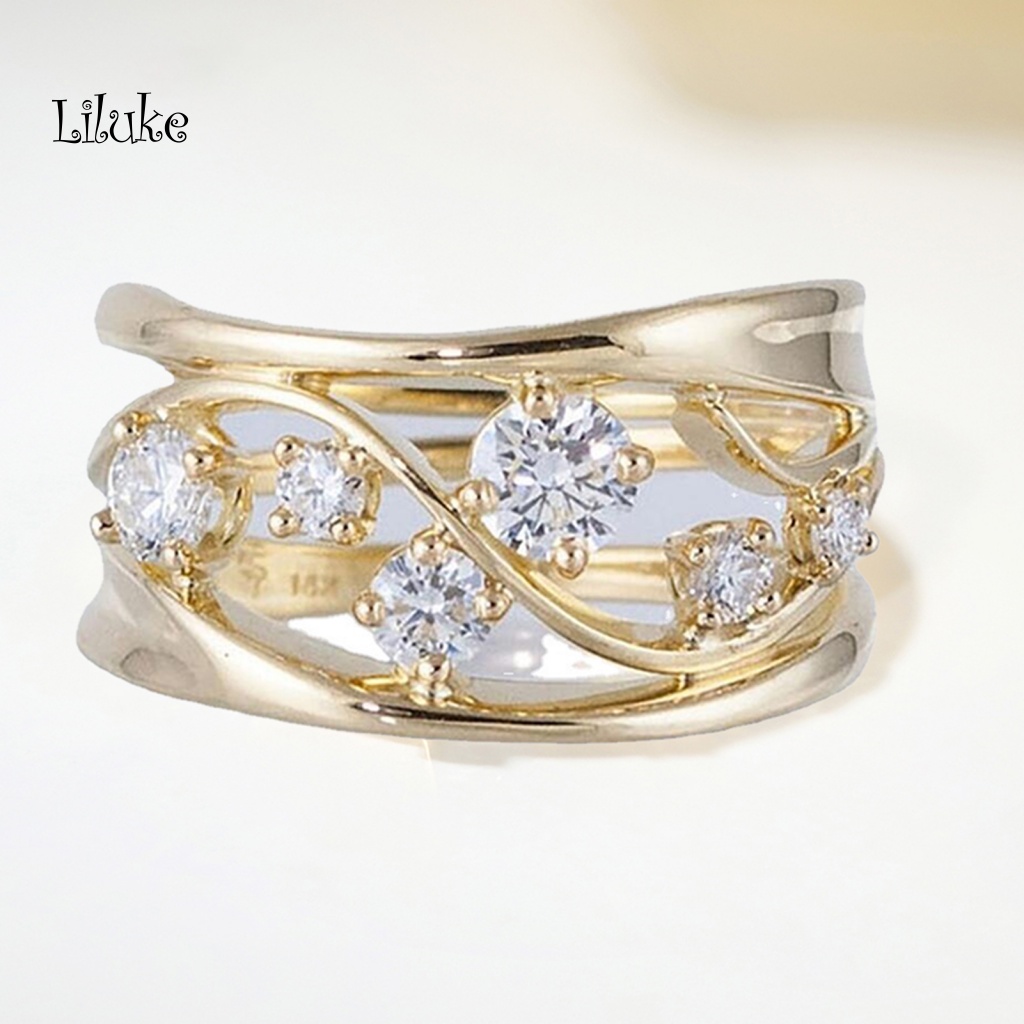 Nhẫn Hợp Kim Đính Đá Zircon Thời Trang Cho Nữ