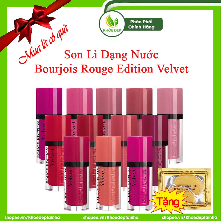 [ CHÍNH HÃNG ] Son Lì Dạng Nước BOURJOIS ROUGE EDITION VELVET 7,7ml