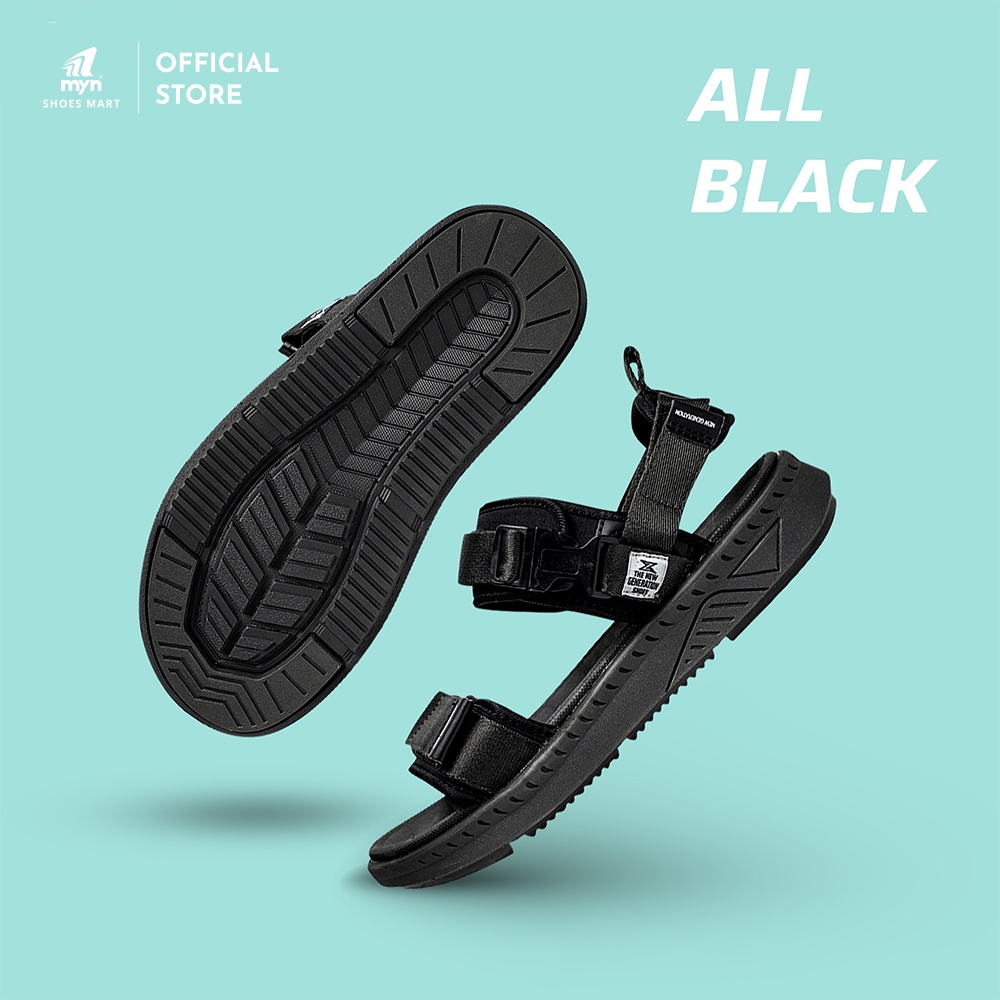 [Mã SKAMLTSM9 giảm 10% đơn 99K] Sandal nam nữ ZX The Bubble D mã 2714 All Black, tháo quai tiện lợi