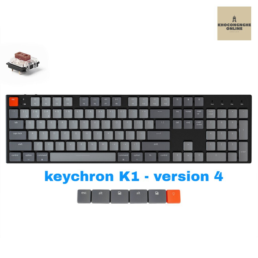 [Mã 151ELSALE hoàn 7% đơn 300K] Keychron K1 - Bàn phím cơ Keychron K1 (Version 4)