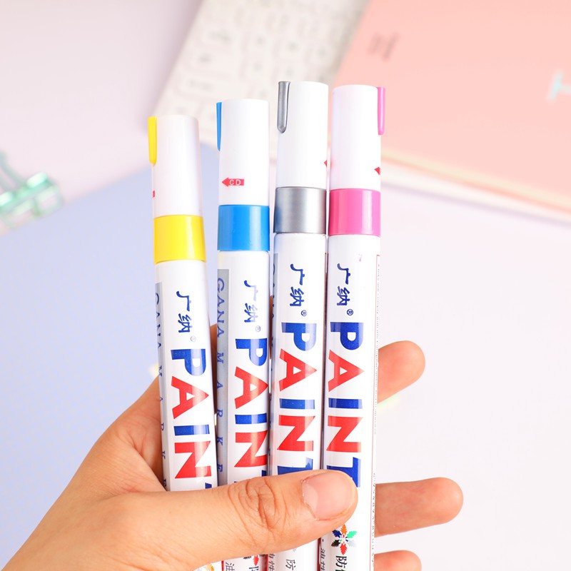 Set 12 bút lông bằng acrylic chống nước để vẽ nghệ thuật trên đá/kim loại/thủy tinh/sỏi