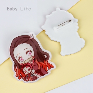 Huy Hiệu Cài Áo Hình Nhân Vật Nezuko Demon Slayer: Kimetsu no Yaiba Đáng Yêu