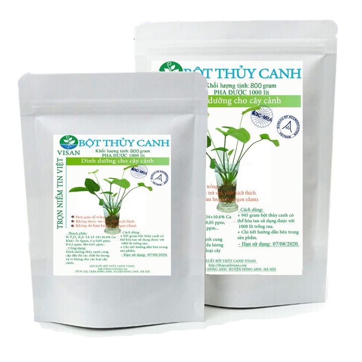 DUNG DỊCH DINH DƯỠNG THỦY CANH CÂY CẢNH PHA 1000 LÍT