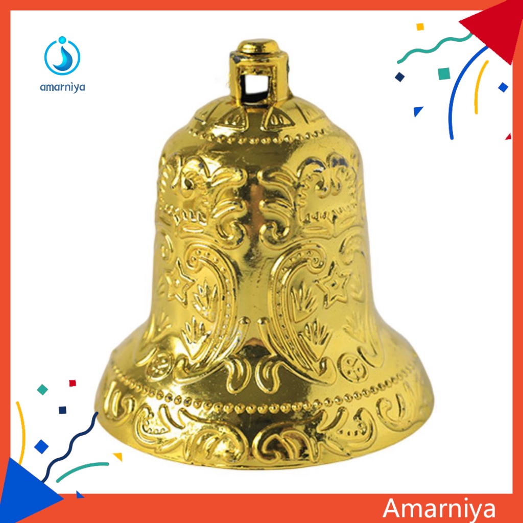 Chuông Giáng Sinh Bằng Nhựa Kích Thước 6 / 8 / 10cm Có Lỗ Treo Trang Trí Cửa Sổ