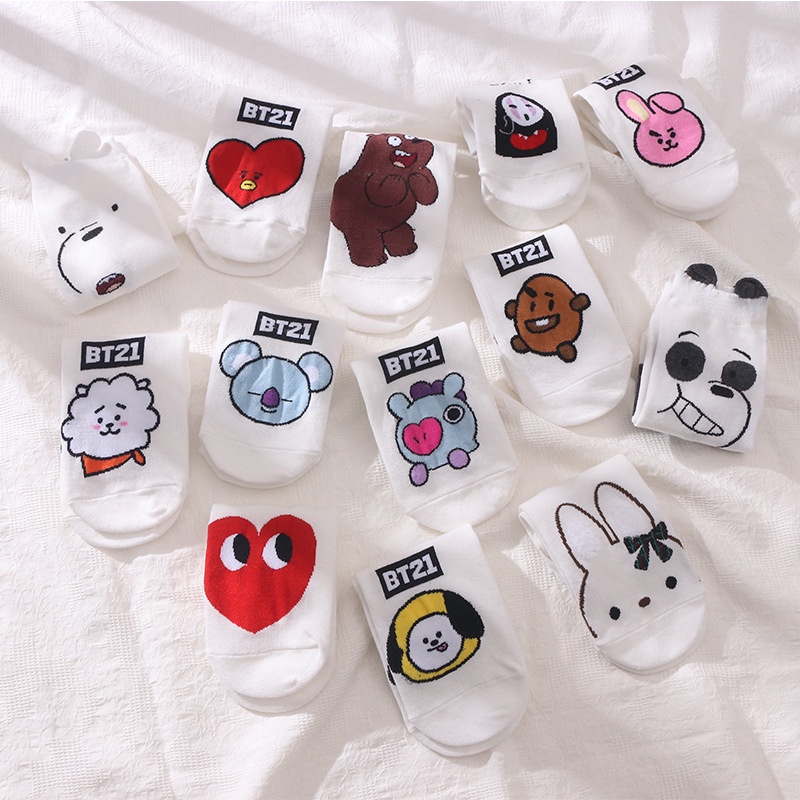 Tất cotton họa tiết hoạt hình