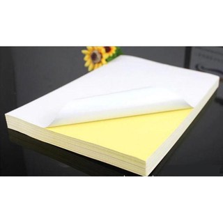 Giấy decal A4 - 100 tờ/xấp ( đế vàng/ đế xanh)
