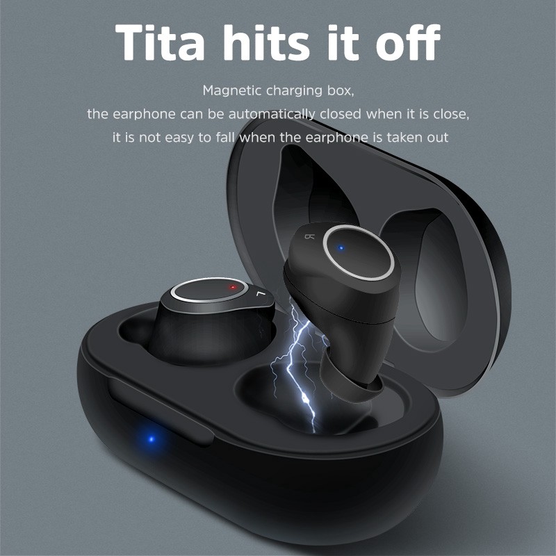 Tai nghe không dây TW28 trọng lượng siêu nhẹ 4 gram , âm thanh stereo