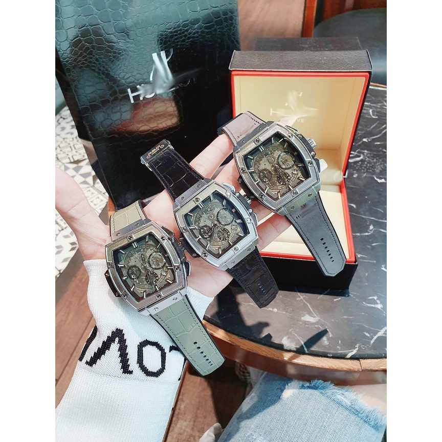 Đồng Hồ Nam HPLOT 6 Kim , Máy Pin , Dây Thép , Size 40x45mm