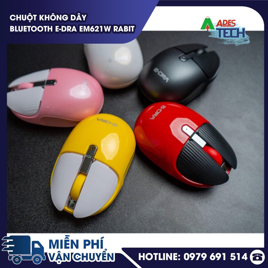 Chuột Không Dây Bluetooth EDRA EM621W Rabit  - BH Chính Hãng 24 Tháng
