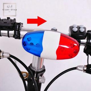 Đèn trang trí xe đạp trẻ em gồm 6 đèn LED đổi màu giống xe cảnh sát và bộ còi hụ