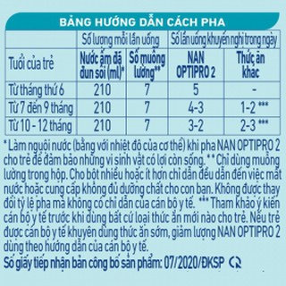 Sữa bột Nan Optipro 2 900g, HMO