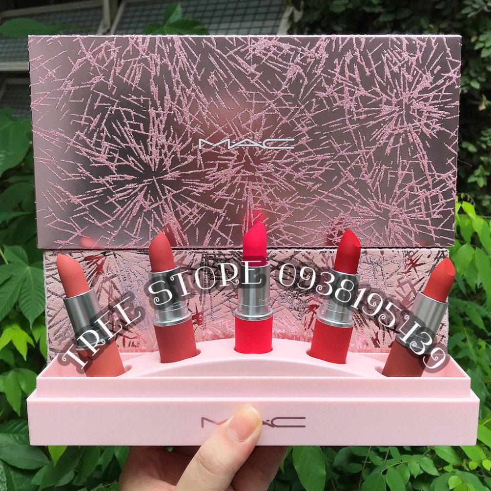 Set son MAC Showstopper Powder Kiss 5 cây Shopee Việt Nam