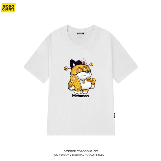 Áo thun tay lỡ nam nữ form rộng local brand GODO OUTFITS In RACA METAMON RICH chất liệu primeum cotton 100%