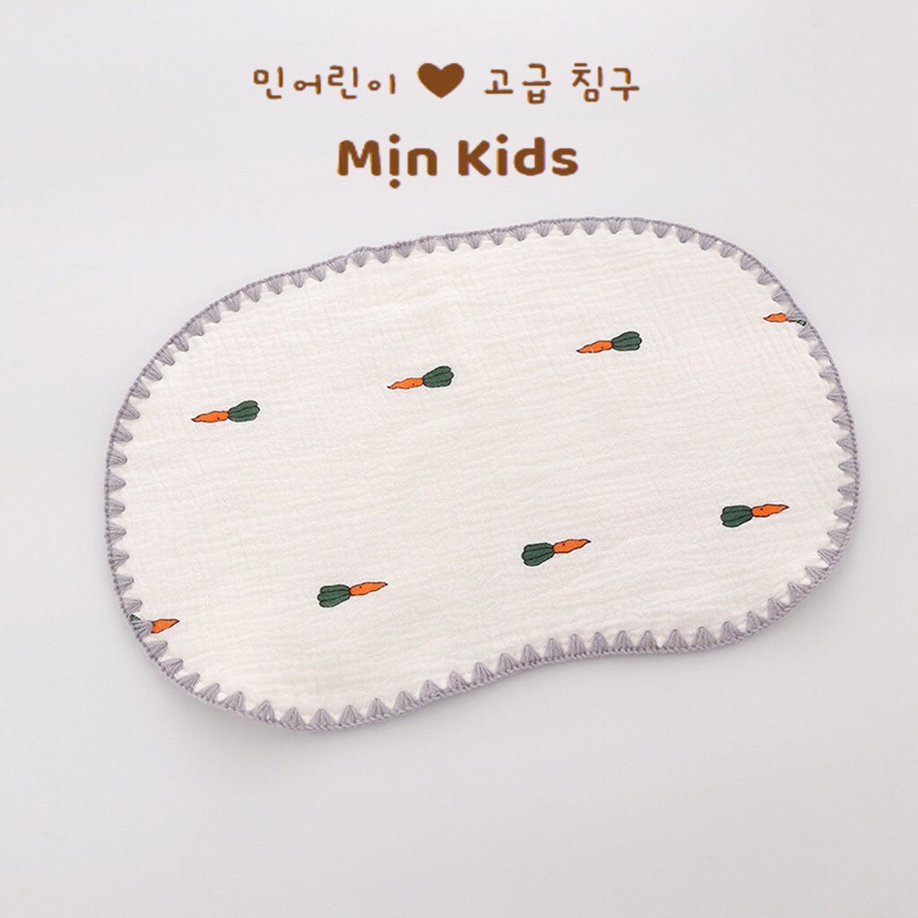 Gối Xô Sơ Sinh Cotton 10 Lớp Mềm Mại Thoáng Khí Cho Bé - Mịn Kids