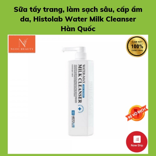 Sữa tẩy trang, làm sạch sâu, cấp ẩm da, Histolab Water Milk Cleanser Hàn Quốc