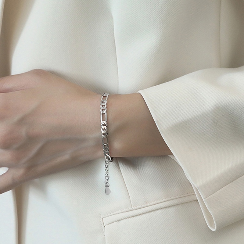 Vòng tay giả bạch kim 6mm thiết kế bản mỏng thời trang cho nữ | BigBuy360 - bigbuy360.vn