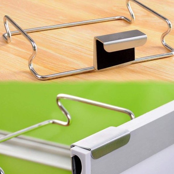 Giá treo túi rác,móc treo khăn nhà bếp inox304 Nanichino