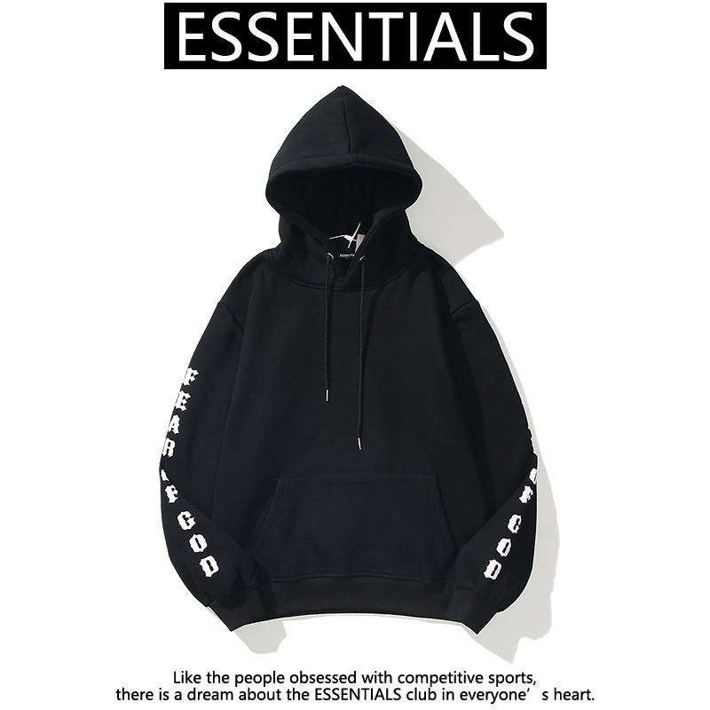 Áo hoodie Essentials cotton nhung tay dài in họa tiết thời trang cổ điển cho nam nữ