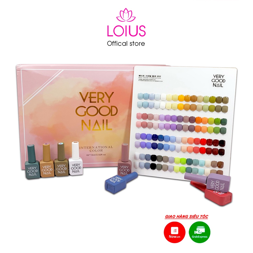 Set sơn gel Very Good 60 màu cao cấp tặng kèm bảng màu + base + top