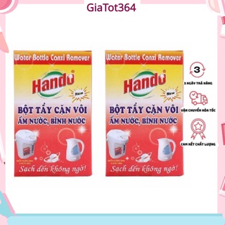 Bộ 4 hộp 4 gói bột tẩy cặn vôi ấm nước bình nước