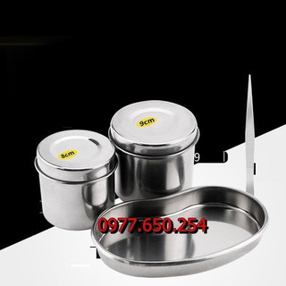 Khay hạt đậu, hũ bông cồn