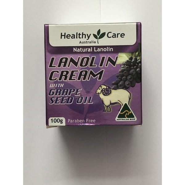Kem dưỡng da tinh chất hạt nho Healthy Care Lanolin Cream With Grape Seed 100g