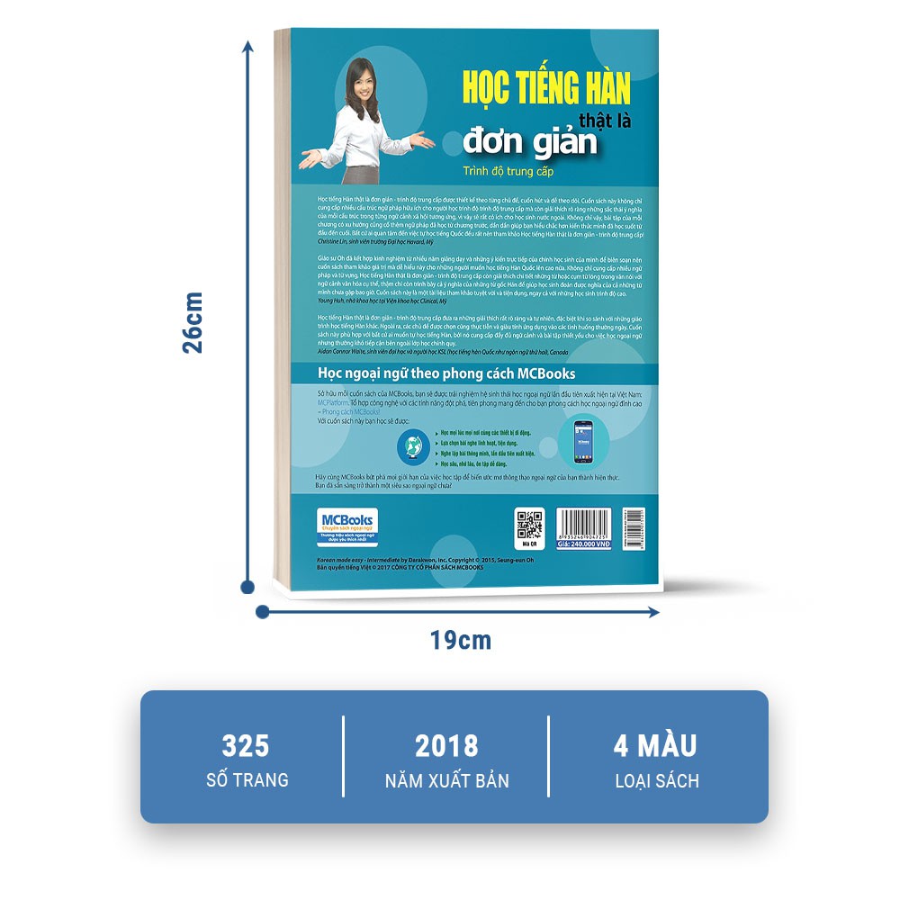 Sách - Học Tiếng Hàn Thật Là Đơn Giản Từ Vựng Trình Độ Trung Cấp - Tặng Kèm App Học Online