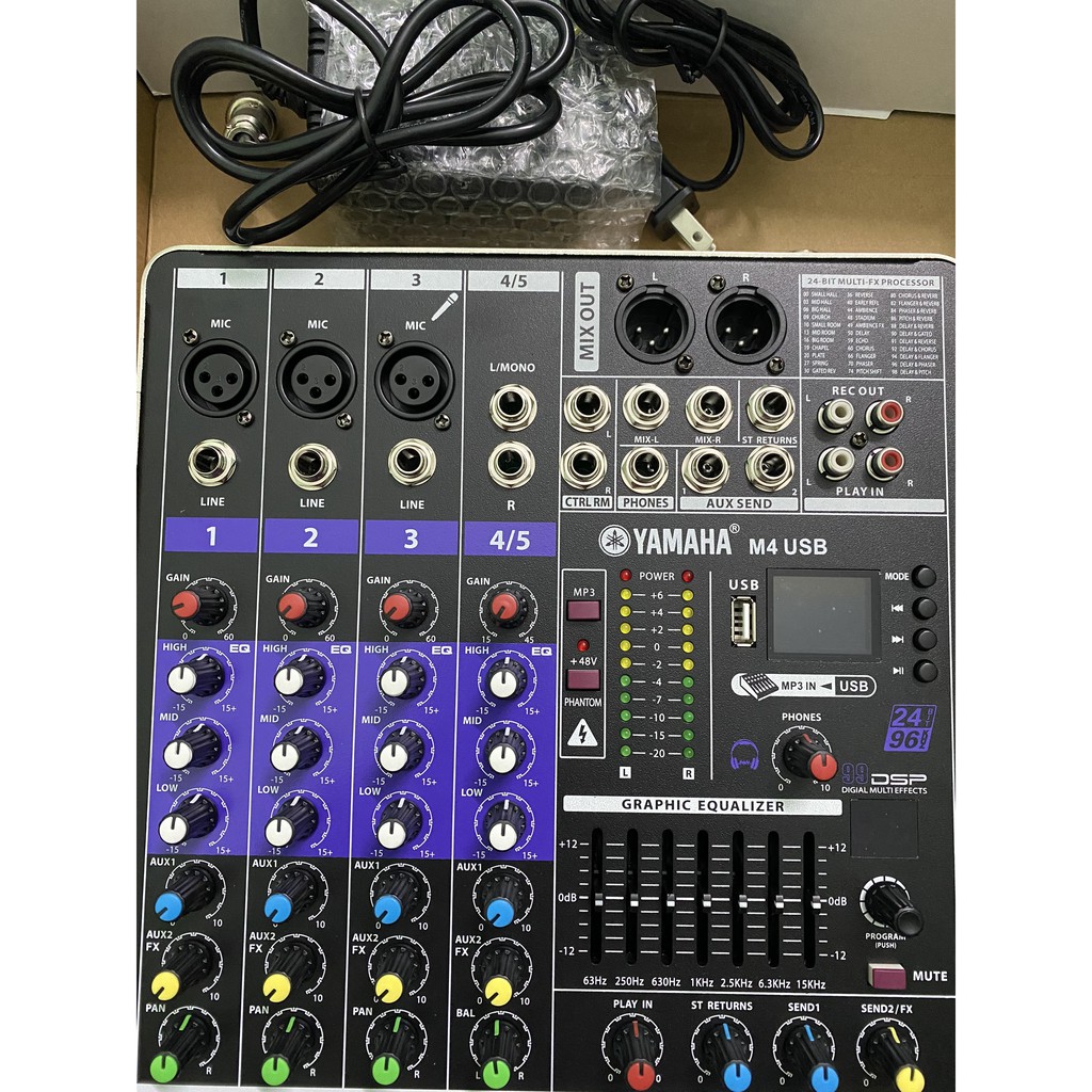 Mixer Yamaha M4 USB Bluetooth ❤️ FREE SHIP ❤️ Bộ Chuyên Hát Livestream Karaoke Thu Âm Chuyên Nghiệp . Tặng Jack 6 Ly