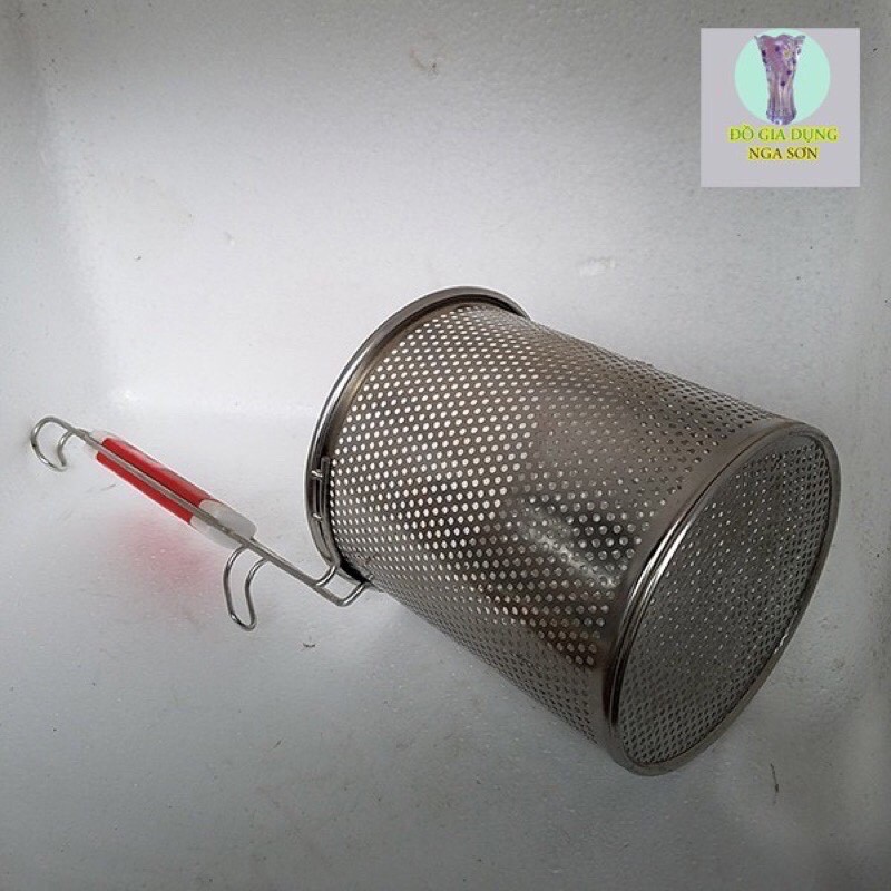 Dụng cụ trần bún phở inox dạng ống đục lỗ
