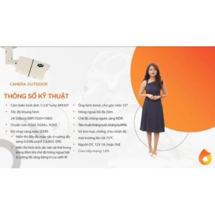 CAMERA FPT NGOÀI TRỜI  |FREE 7 THÁNG THUÊ BAO| - Full HD - Cảm biến hình ảnh 1/2.8″ Sony IMX307- 1080p | BigBuy360 - bigbuy360.vn