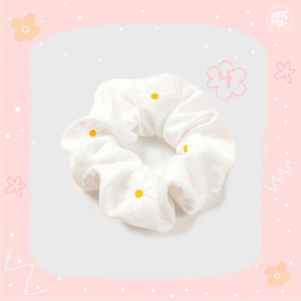 Dây Buộc Tóc Scrunchies Mismeow Họa Tiết Hoa Quả Thời Trang Retro Hàn Quốc Dễ Phối Đồ