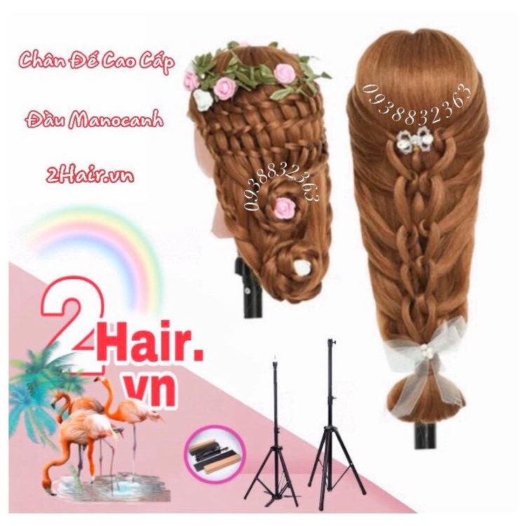 Đế inox gắn đầu manocanh đế 3 chân học tóc chân canh giữ đầu ken cắt tóc vn-08