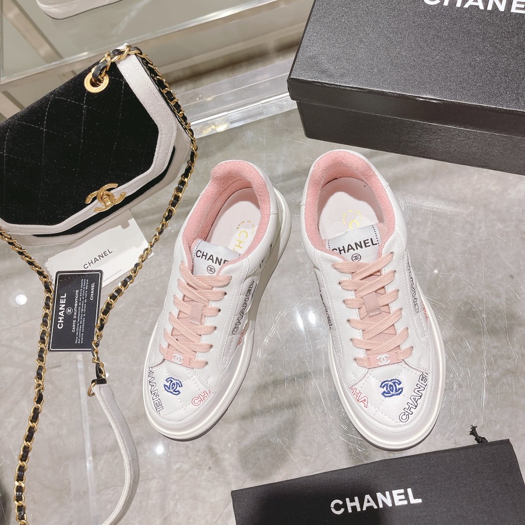 Giày Thể Thao CHANEL 2022 Xiaoxiang C 'S Đế Cao Su Bốn Màu Thời Trang Xuân Hè Cho Nữ