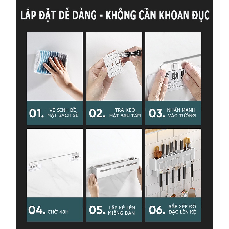 Kệ Treo Dao Thớt HP79  💔FREESHIP💔 Giá Cài Dao Treo Tường Đa Năng Chất Liệu Inox Không Rỉ, Tặng Kèm Bộ Móc Treo Đồ