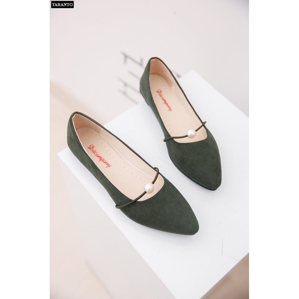 Giày búp bê nữ đính ngọc xinh xắn nhiều màu - thời trang TARANTO TRT-GBBNU-02 | BigBuy360 - bigbuy360.vn