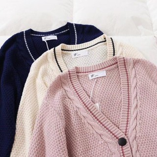 Cardigan len 3 khuy