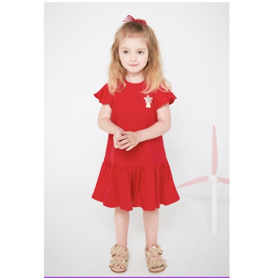 Váy cotton bé gái ngực đính sao nhũ Jelis. HA1186